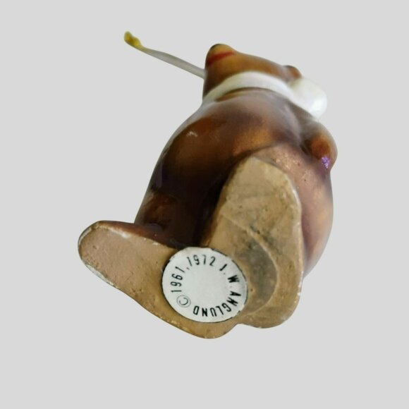 Vintage Anglund Ceramic Bear Ornament by Joan Walsh 1972 Retro Christmas Decor - Picture 6 of 7